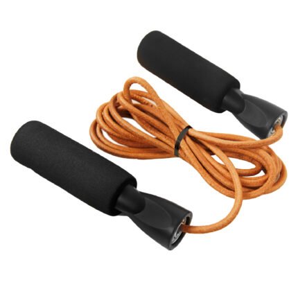 Foam Ball Bearing Skipping Ropes - Leather Rope.